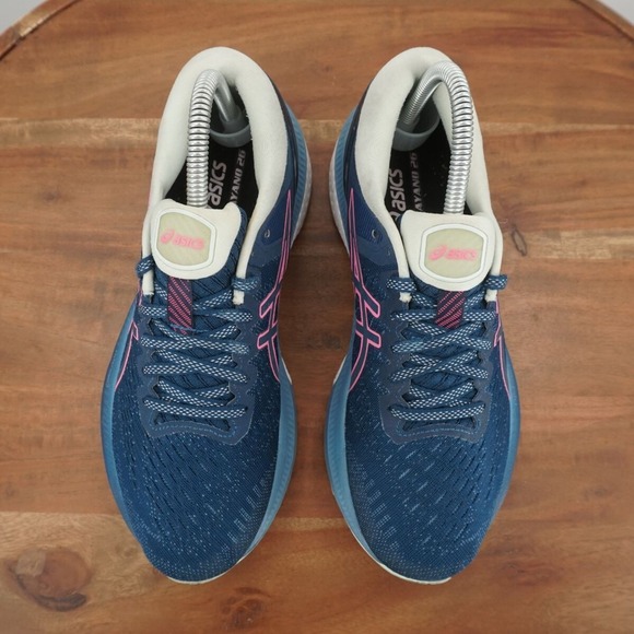 Asics Women's Gel Kayano 27 Light Blue Pink - Picture 6 of 9